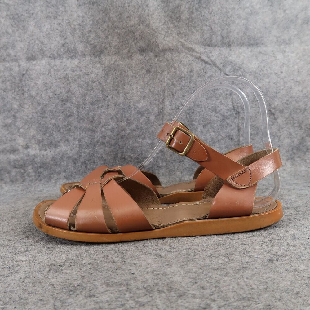 Salt Water Shoes Womens 5 Sandals Classic Leather Hand Stitched Water Friendly - Picture 4 of 13